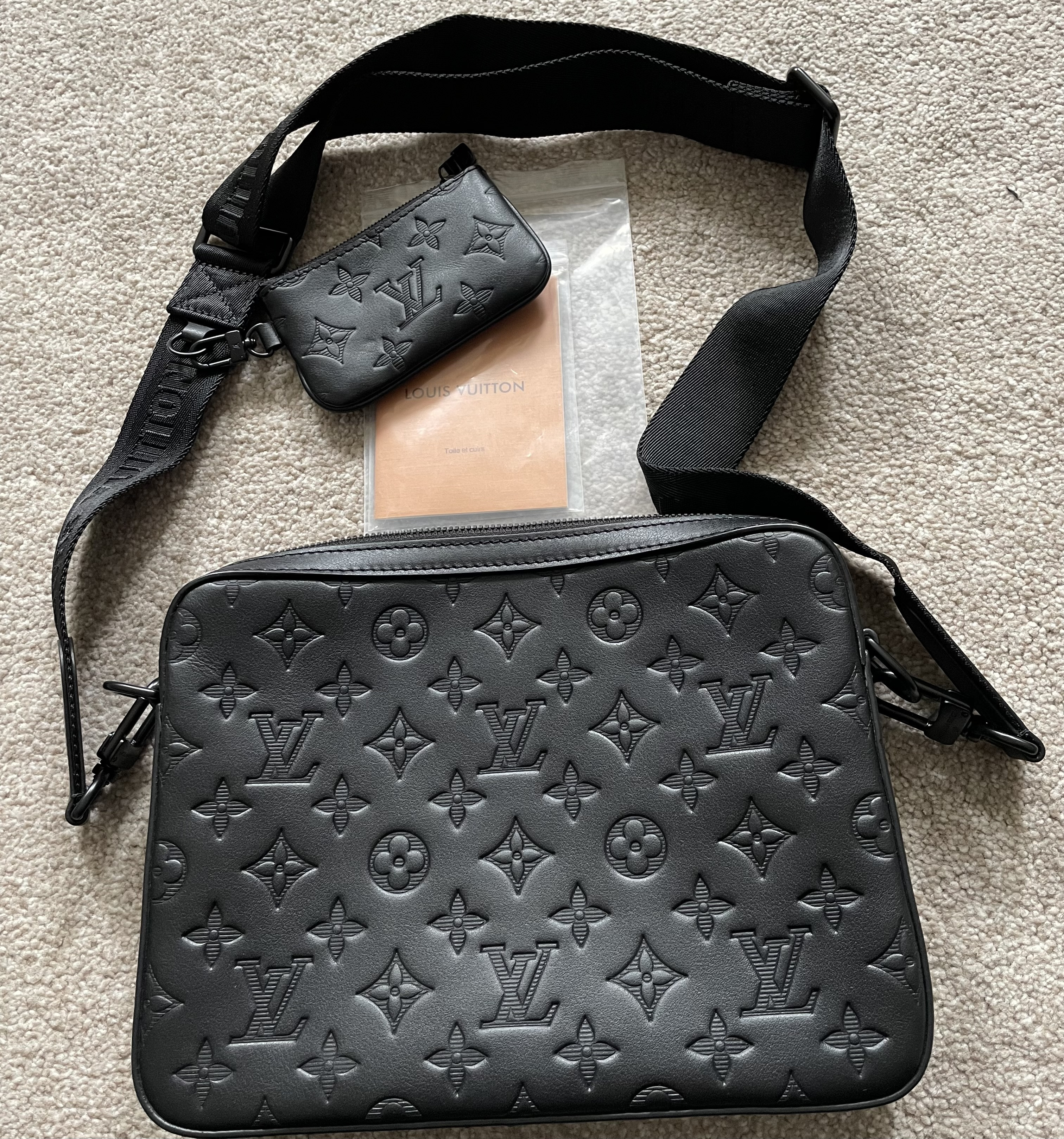 M69827 Louis Vuitton Monogram Shadow Duo Messenger Bag