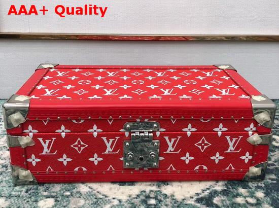 Louis Vuitton 8 Watch Case Monogram Canvas Red